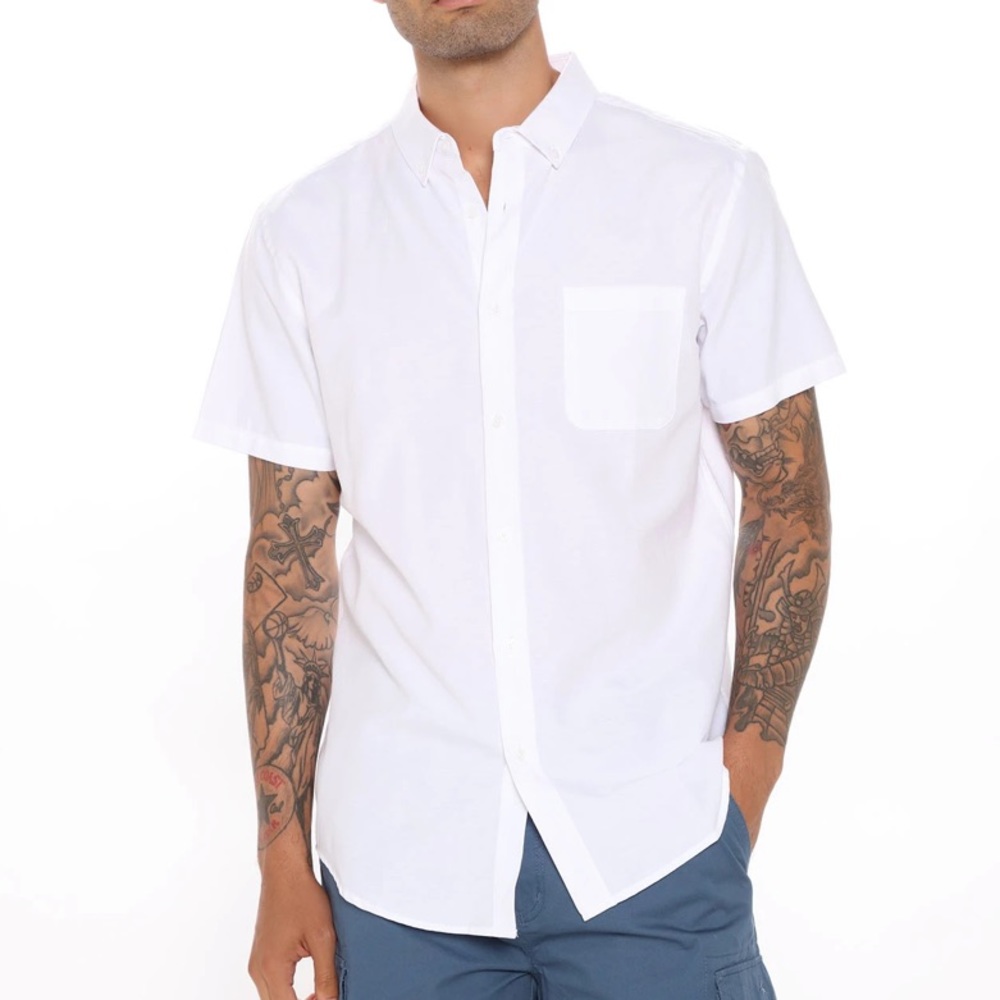 FashionNovaMEN Simon Short Sleeve Woven Top